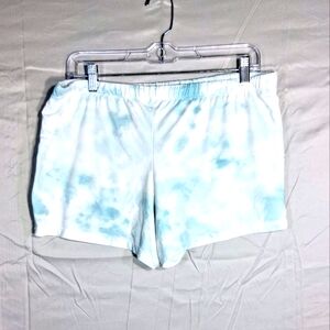 Women's Large C&C California Sporty Mint Tie-Dye Beach Workout Running Shorts